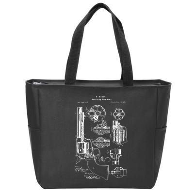 Single Action Army Revolver 45 Peacemaker Zip Tote Bag