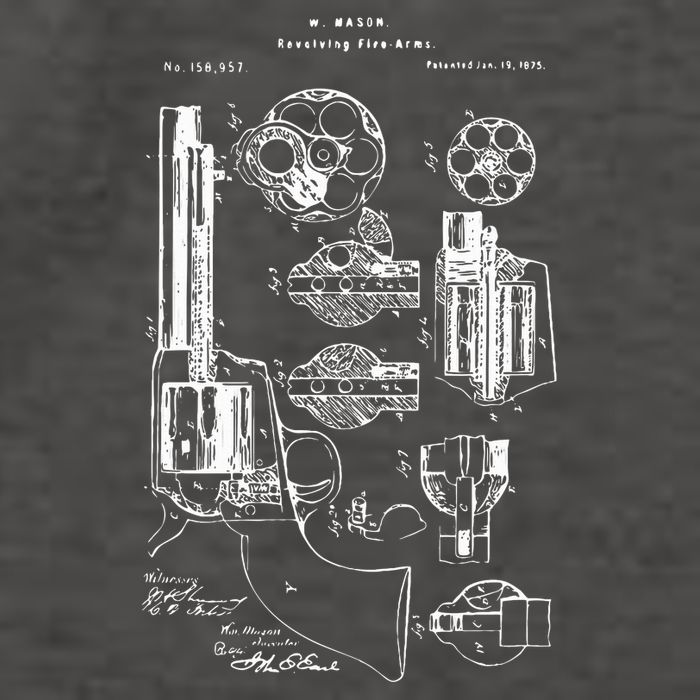 Single Action Army Revolver 45 Peacemaker Vector Backpack
