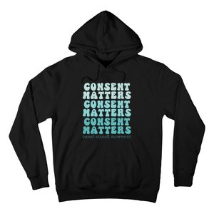 Sexual Assault Awareness Month Consent Matters Teal Ribbon Hoodie