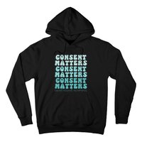 Sexual Assault Awareness Month Consent Matters Teal Ribbon Hoodie