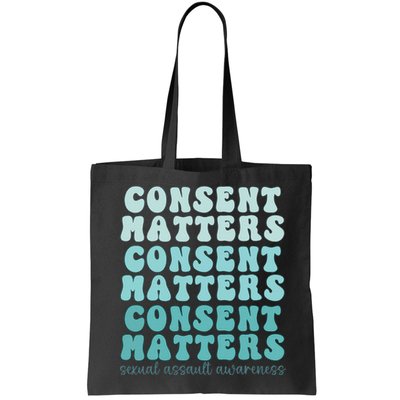 Sexual Assault Awareness Month Consent Matters Teal Ribbon Bag