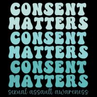 Sexual Assault Awareness Month Consent Matters Teal Ribbon Baby Bodysuit