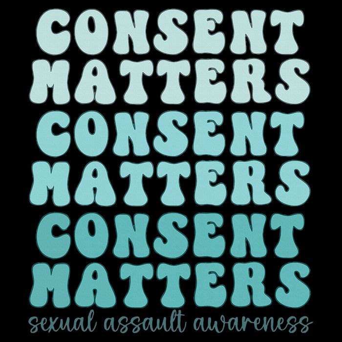 Sexual Assault Awareness Month Consent Matters Teal Ribbon Baby Bodysuit