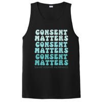 Sexual Assault Awareness Month Consent Matters Teal Ribbon PosiCharge Competitor Tank