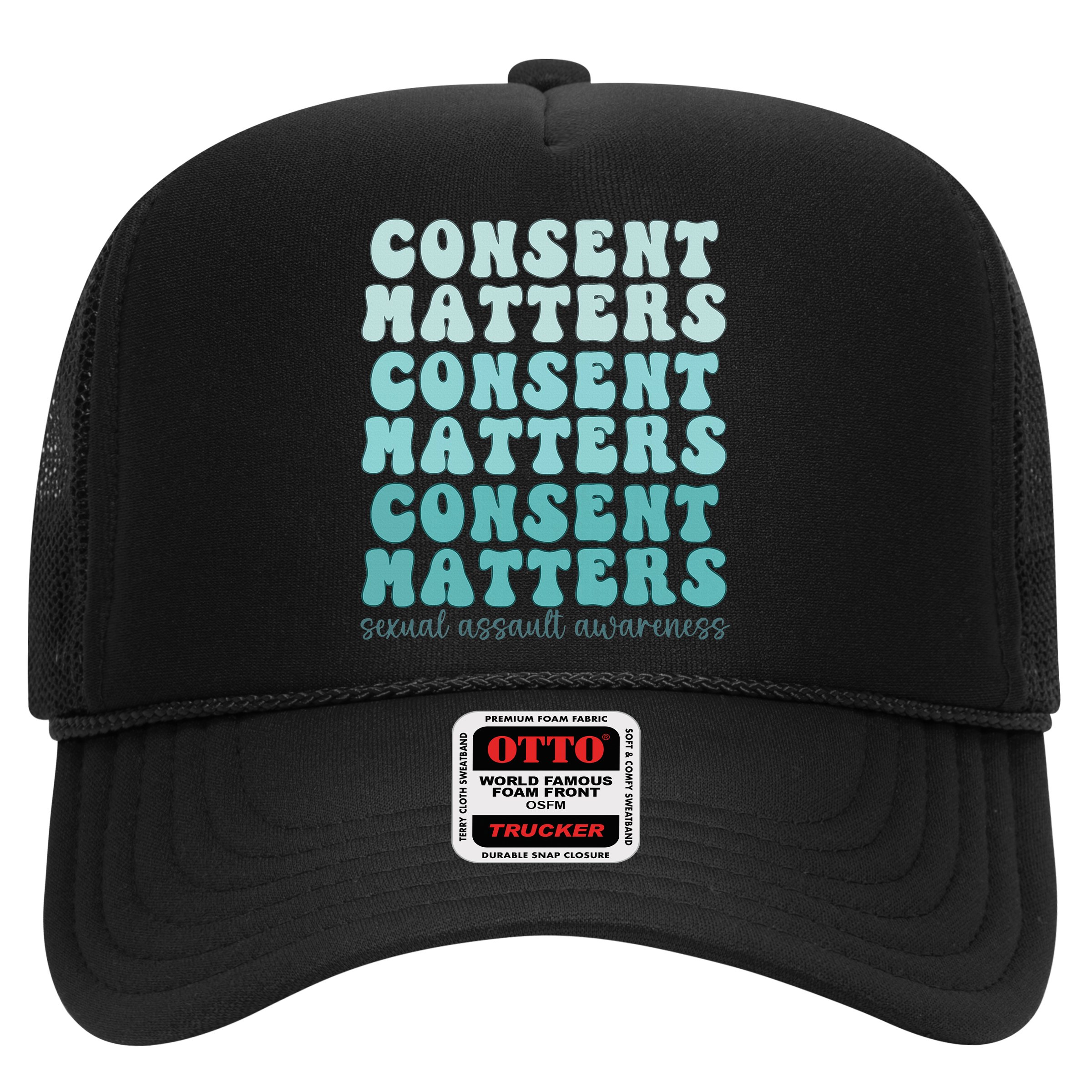 Sexual Assault Awareness Month Consent Matters Teal Ribbon Hat