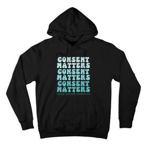 Sexual Assault Awareness Month Consent Matters Teal Ribbon Tall Hoodie