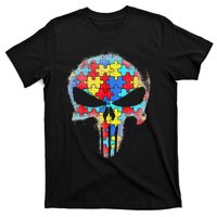 Skull Autism Awareness Tee Mom Dad Autism T-Shirt