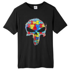 Skull Autism Awareness Tee Mom Dad Autism Tall Fusion ChromaSoft Performance T-Shirt