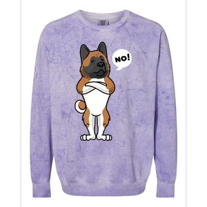 Stubborn American Akita Dog Colorblast Crewneck Sweatshirt