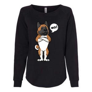 Stubborn American Akita Dog Womens California Wash Sweatshirt