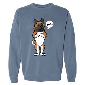 Stubborn American Akita Dog Garment-Dyed Sweatshirt