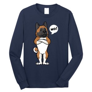 Stubborn American Akita Dog Long Sleeve Shirt