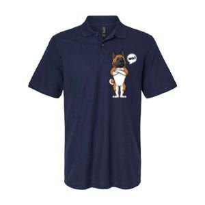 Stubborn American Akita Dog Softstyle Adult Sport Polo