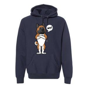 Stubborn American Akita Dog Premium Hoodie