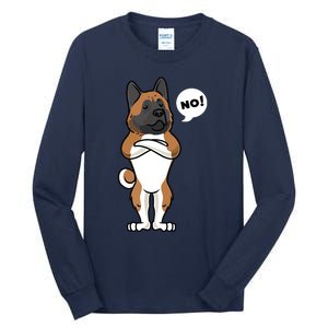 Stubborn American Akita Dog Tall Long Sleeve T-Shirt