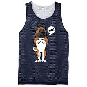 Stubborn American Akita Dog Mesh Reversible Basketball Jersey Tank