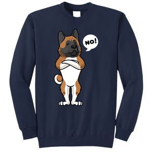 Stubborn American Akita Dog Tall Sweatshirt