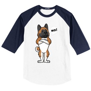 Stubborn American Akita Dog Baseball Sleeve Shirt