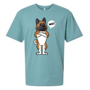 Stubborn American Akita Dog Sueded Cloud Jersey T-Shirt