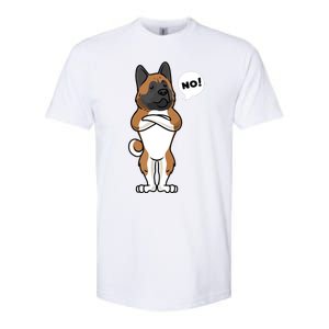 Stubborn American Akita Dog Softstyle CVC T-Shirt