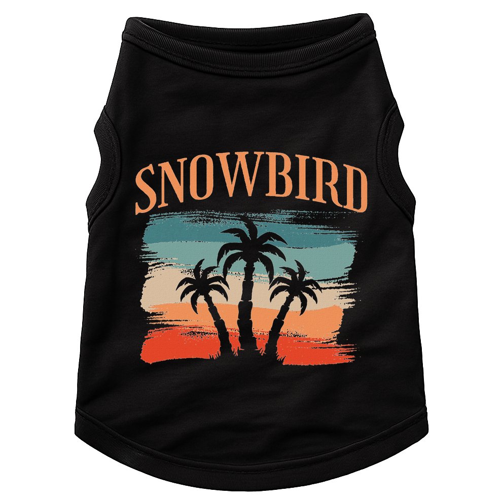 Snowbird Adults And Vacation Blue Doggie Tank
