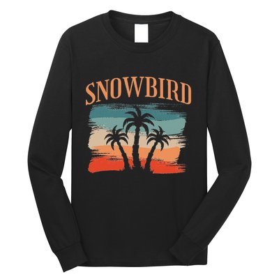 Snowbird Adults And Vacation Blue Long Sleeve Shirt