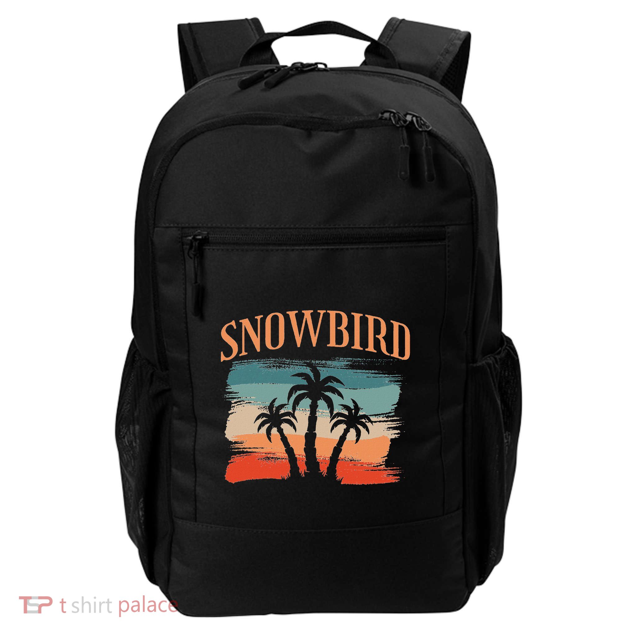 Snowbird Adults And Vacation Blue Backpack