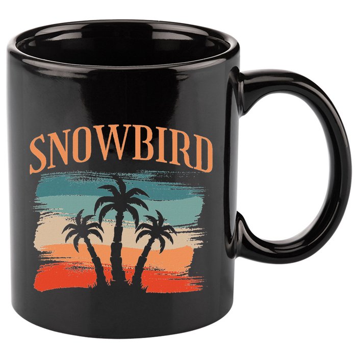 Snowbird Adults And Vacation Blue 11oz C Handle Ceramic Mug