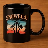 Snowbird Adults And Vacation Blue 11oz C Handle Ceramic Mug