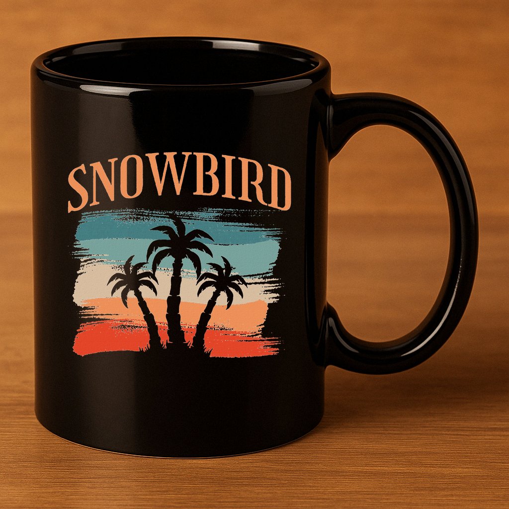 Snowbird Adults And Vacation Blue 11oz C Handle Ceramic Mug