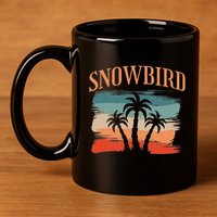 Snowbird Adults And Vacation Blue 11oz C Handle Ceramic Mug