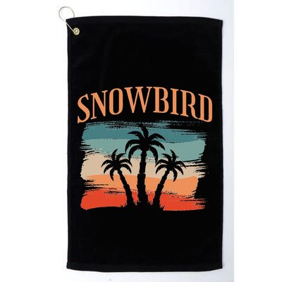 Snowbird Adults And Vacation Blue Golf Towel