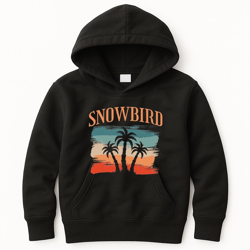 Snowbird Adults And Vacation Blue Kids Hoodie