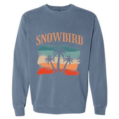 Snowbird Adults And Vacation Blue Garment-Dyed Sweatshirt