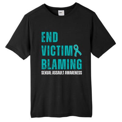 Sexual Assault Awareness Month End Victim Blaming Quote Gift Tall Fusion ChromaSoft Performance T-Shirt