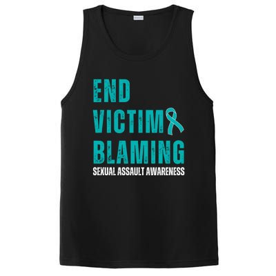 Sexual Assault Awareness Month End Victim Blaming Quote Gift PosiCharge Competitor Tank