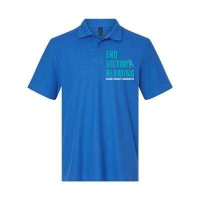 Sexual Assault Awareness Month End Victim Blaming Quote Gift Softstyle Adult Sport Polo