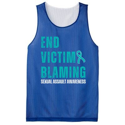 Sexual Assault Awareness Month End Victim Blaming Quote Gift Mesh Reversible Basketball Jersey Tank