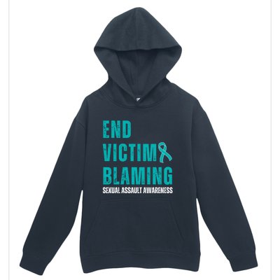 Sexual Assault Awareness Month End Victim Blaming Quote Gift Urban Pullover Hoodie