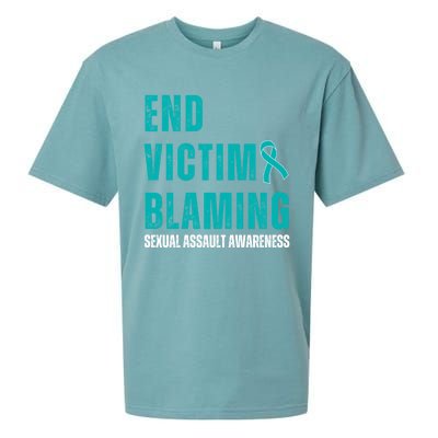 Sexual Assault Awareness Month End Victim Blaming Quote Gift Sueded Cloud Jersey T-Shirt