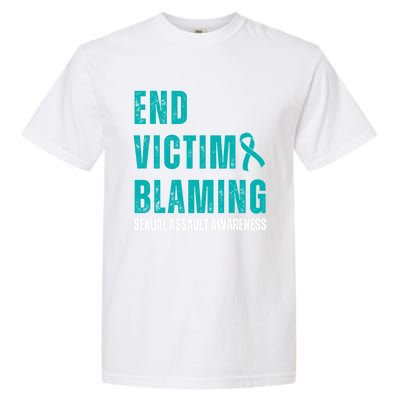 Sexual Assault Awareness Month End Victim Blaming Quote Gift Garment-Dyed Heavyweight T-Shirt