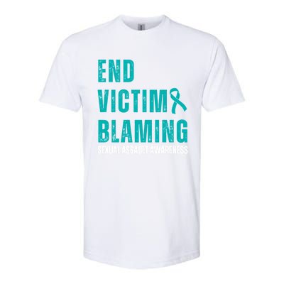 Sexual Assault Awareness Month End Victim Blaming Quote Gift Softstyle CVC T-Shirt