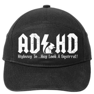 Squirrels Animal Adhd Highway To Hey Look A Squirrel 7-Panel Snapback Hat