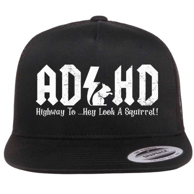 Squirrels Animal Adhd Highway To Hey Look A Squirrel Flatbill Hat