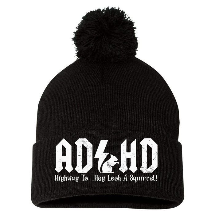 Squirrels Animal Adhd Highway To Hey Look A Squirrel Pom Pom 12in Knit Beanie