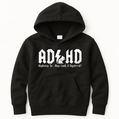 Squirrels Animal Adhd Highway To Hey Look A Squirrel Kids Hoodie