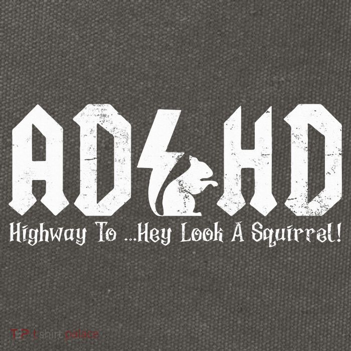 Squirrels Animal Adhd Highway To Hey Look A Squirrel Cotton Canvas Backpack