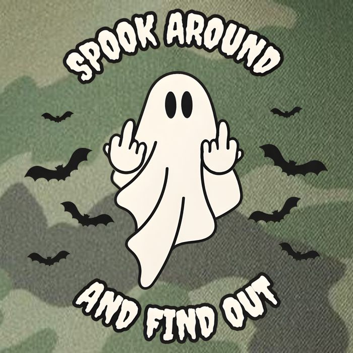 Spook Around And Find Out Halloween Ghost Ghoul Legacy Tie Dye Trucker Hat