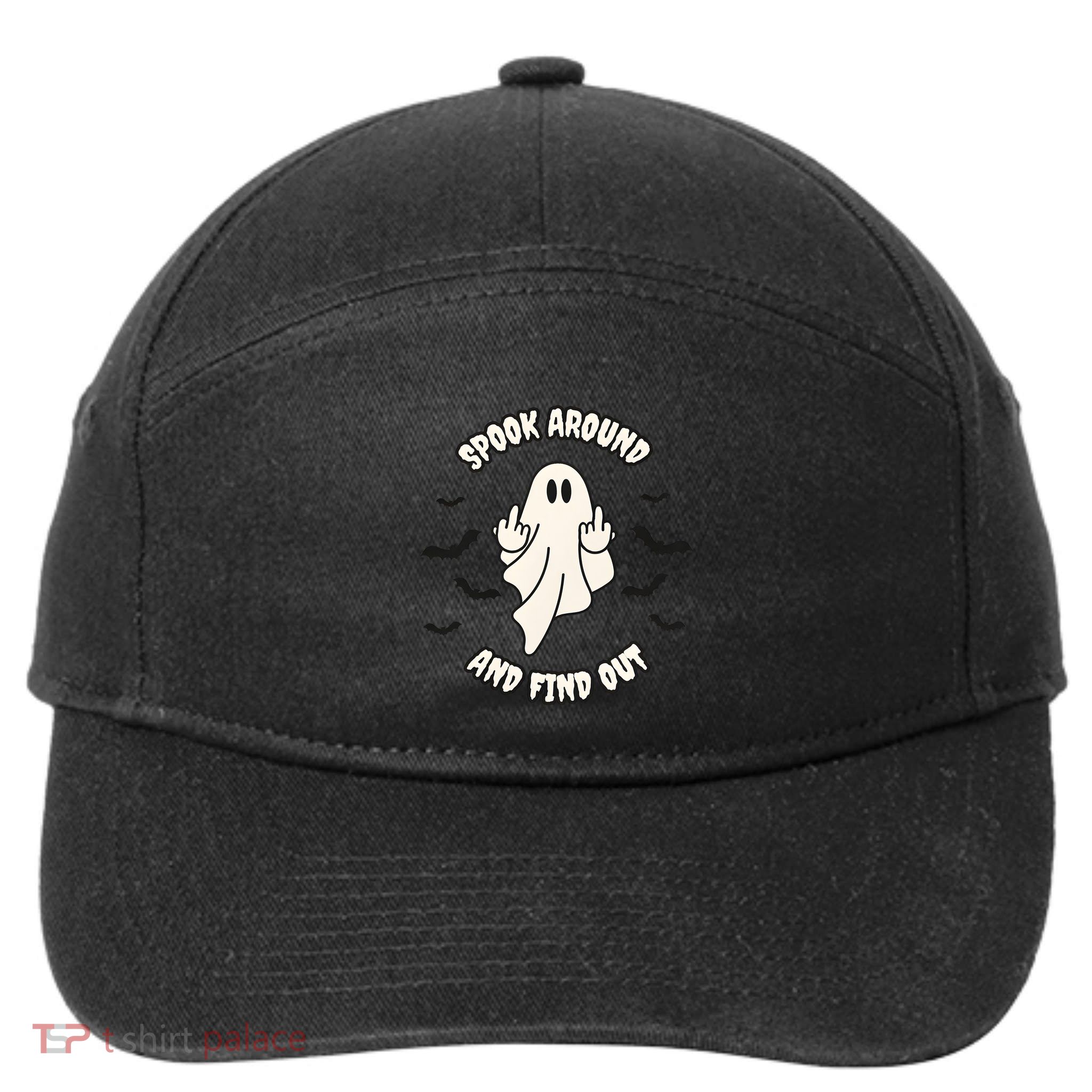Spook Around And Find Out Halloween Ghost Ghoul 7-Panel Snapback Hat