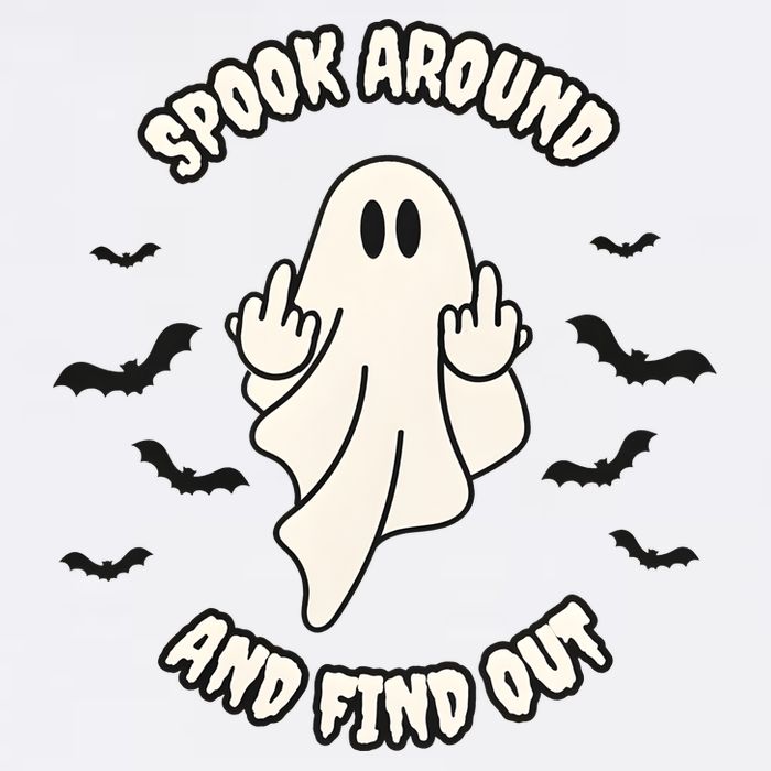 Spook Around And Find Out Halloween Ghost Ghoul Sustainable Bucket Hat